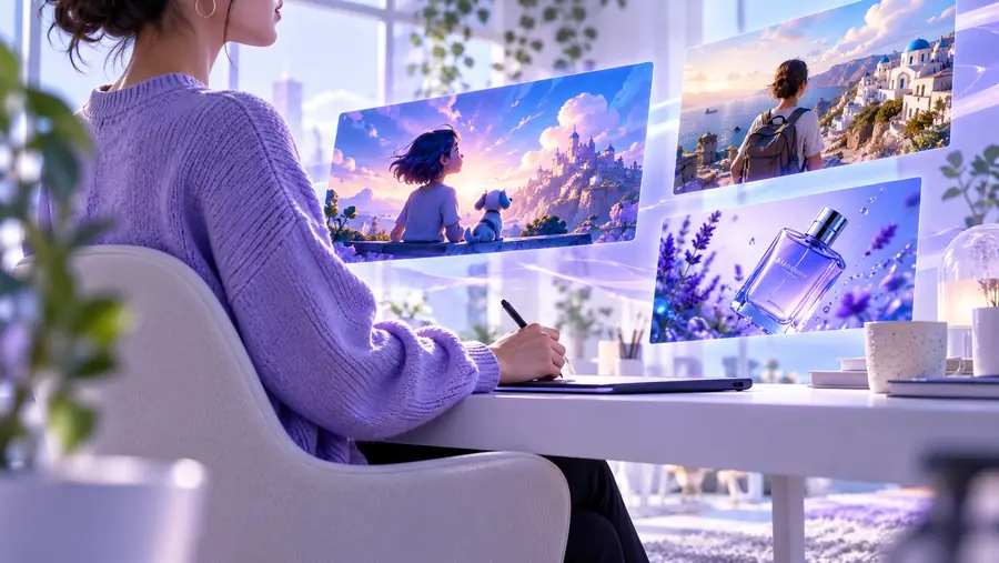 Beispielhafte Videobearbeitungsszene als visuelle Referenz